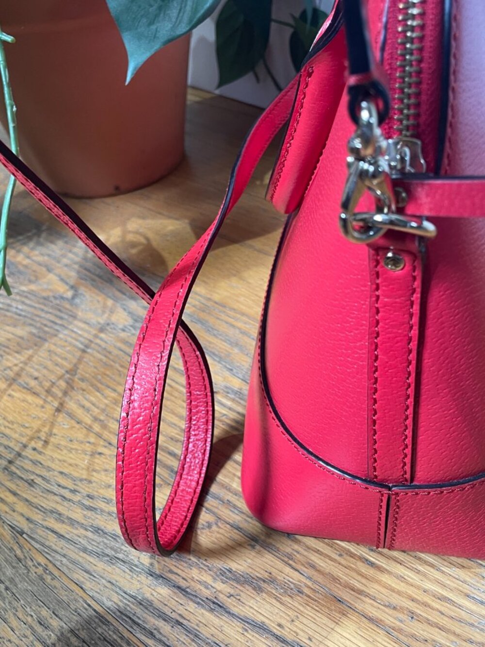 Kate Spade New York Wellesley Rachelle satchel in Cherry Red - Picture 3 of 13